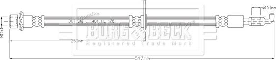 Borg & Beck BBH8923 - Тормозной шланг autosila-amz.com