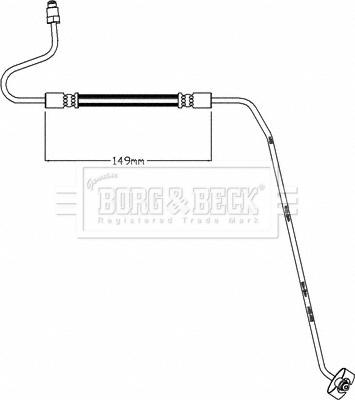 Borg & Beck BBH8445 - Тормозной шланг autosila-amz.com