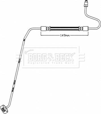 Borg & Beck BBH8446 - Тормозной шланг autosila-amz.com