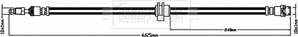 Borg & Beck BBH8455 - Тормозной шланг autosila-amz.com