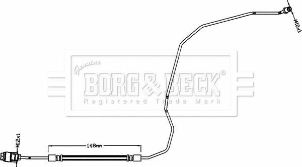 Borg & Beck BBH8466 - Тормозной шланг autosila-amz.com