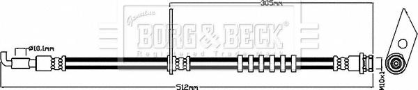 Borg & Beck BBH8468 - Тормозной шланг autosila-amz.com