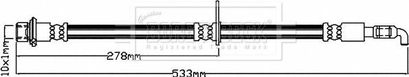 Borg & Beck BBH8547 - Тормозной шланг autosila-amz.com