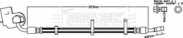 Borg & Beck BBH8562 - Тормозной шланг autosila-amz.com