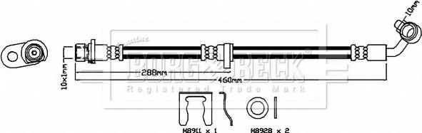 Borg & Beck BBH8514 - Тормозной шланг autosila-amz.com