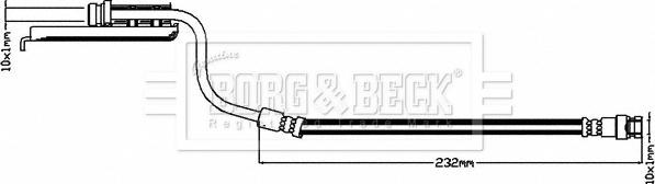 Borg & Beck BBH8516 - Тормозной шланг autosila-amz.com