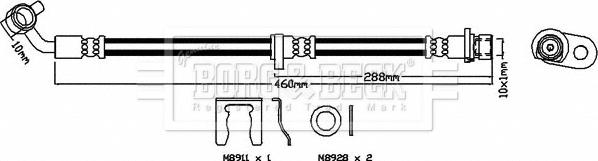 Borg & Beck BBH8513 - Тормозной шланг autosila-amz.com