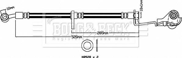 Borg & Beck BBH8573 - Тормозной шланг autosila-amz.com