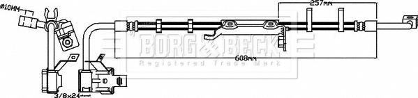 Borg & Beck BBH8643 - Тормозной шланг autosila-amz.com