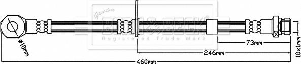 Borg & Beck BBH8658 - Тормозной шланг autosila-amz.com