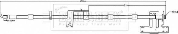 Borg & Beck BBH8686 - Тормозной шланг autosila-amz.com