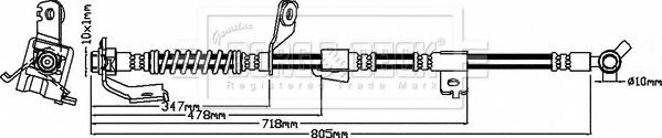 Borg & Beck BBH8624 - Тормозной шланг autosila-amz.com