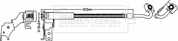 Borg & Beck BBH8620 - Тормозной шланг autosila-amz.com