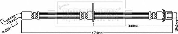 Borg & Beck BBH8045 - Тормозной шланг autosila-amz.com