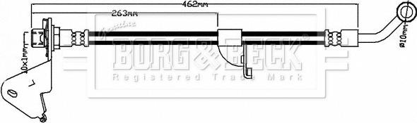 Borg & Beck BBH8050 - Тормозной шланг autosila-amz.com