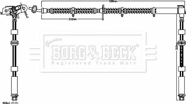 Borg & Beck BBH8016 - Тормозной шланг autosila-amz.com