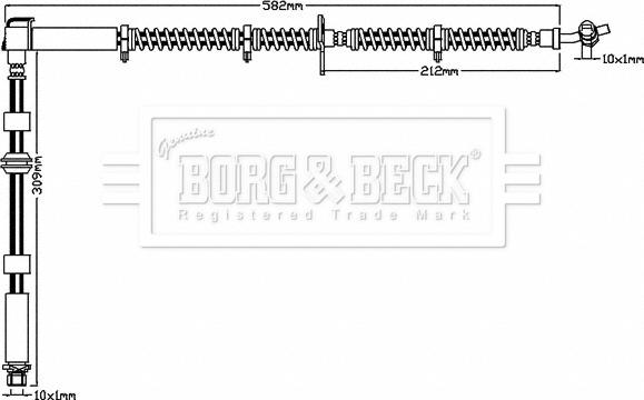 Borg & Beck BBH8017 - Тормозной шланг autosila-amz.com