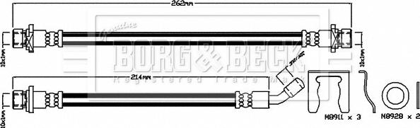 Borg & Beck BBH8036 - Тормозной шланг autosila-amz.com
