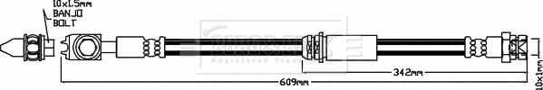 Borg & Beck BBH8165 - Тормозной шланг autosila-amz.com