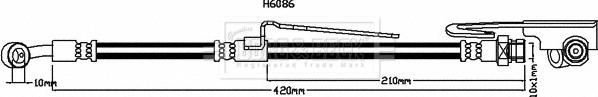 Borg & Beck BBH8113 - Тормозной шланг autosila-amz.com