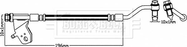 Borg & Beck BBH8176 - Тормозной шланг autosila-amz.com
