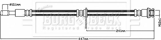 Borg & Beck BBH8845 - Тормозной шланг autosila-amz.com