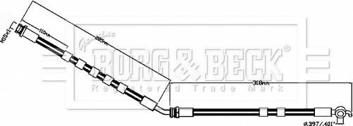 Borg & Beck BBH8855 - Тормозной шланг autosila-amz.com