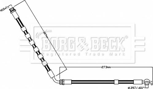 Borg & Beck BBH8853 - Тормозной шланг autosila-amz.com