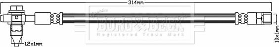 Borg & Beck BBH8804 - Тормозной шланг autosila-amz.com