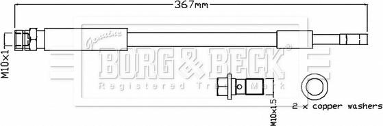 Borg & Beck BBH8805 - Тормозной шланг autosila-amz.com