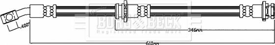 Borg & Beck BBH8807 - Тормозной шланг autosila-amz.com