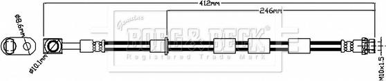 Borg & Beck BBH8824 - Тормозной шланг autosila-amz.com