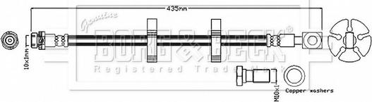 Borg & Beck BBH8828 - Тормозной шланг autosila-amz.com