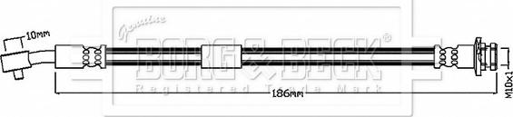 Borg & Beck BBH8873 - Тормозной шланг autosila-amz.com