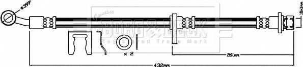 Borg & Beck BBH8399 - Тормозной шланг autosila-amz.com