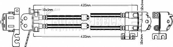 Borg & Beck BBH8305 - Тормозной шланг autosila-amz.com