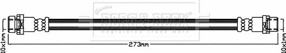 Borg & Beck BBH8323 - Тормозной шланг autosila-amz.com