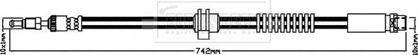 Borg & Beck BBH8322 - Тормозной шланг autosila-amz.com