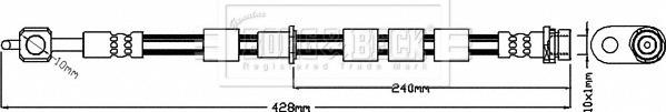 Borg & Beck BBH8372 - Тормозной шланг autosila-amz.com