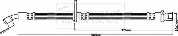 Borg & Beck BBH8261 - Тормозной шланг autosila-amz.com