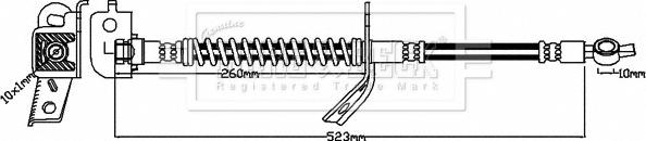 Borg & Beck BBH8268 - Тормозной шланг autosila-amz.com