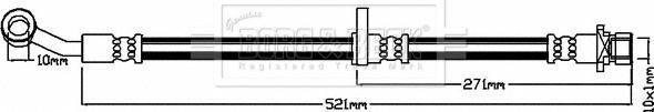 Borg & Beck BBH8211 - Тормозной шланг autosila-amz.com