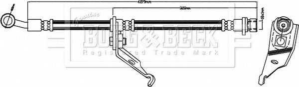 Borg & Beck BBH8280 - Тормозной шланг autosila-amz.com