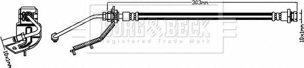 Borg & Beck BBH8287 - Тормозной шланг autosila-amz.com