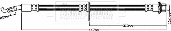 Borg & Beck BBH8236 - Тормозной шланг autosila-amz.com