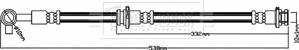 Borg & Beck BBH8232 - Тормозной шланг autosila-amz.com