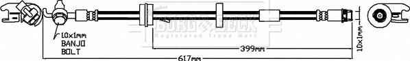 Borg & Beck BBH8223 - Тормозной шланг autosila-amz.com