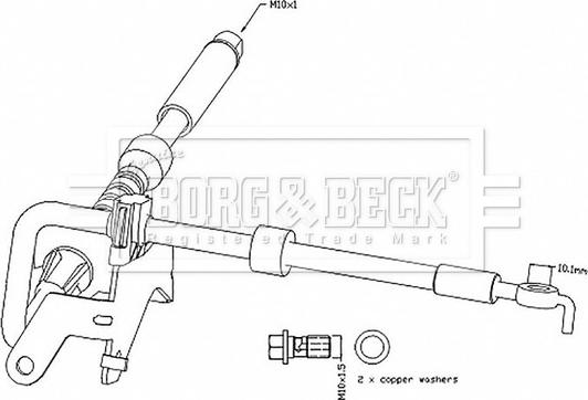 Borg & Beck BBH8799 - Тормозной шланг autosila-amz.com