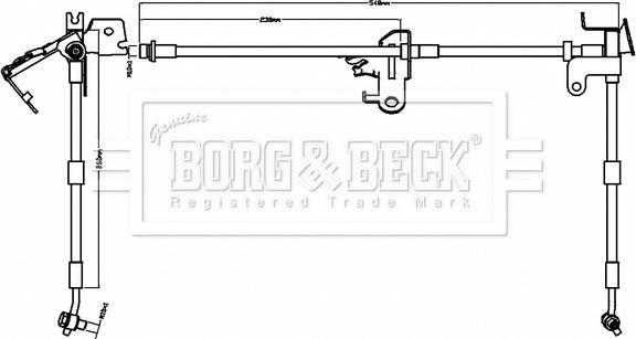 Borg & Beck BBH8740 - Тормозной шланг autosila-amz.com