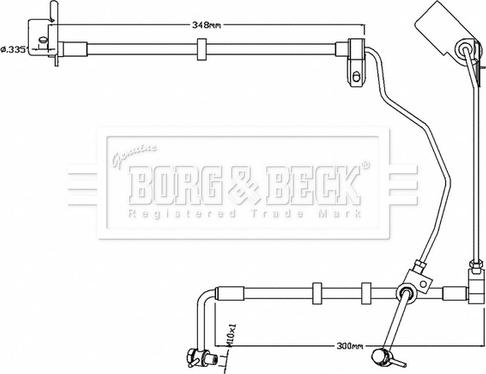 Borg & Beck BBH8741 - Тормозной шланг autosila-amz.com